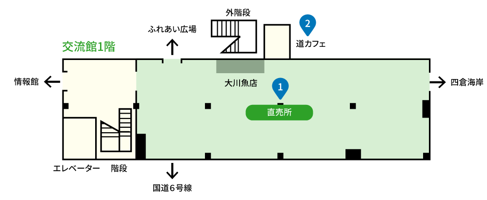 直売所フロアマップ図